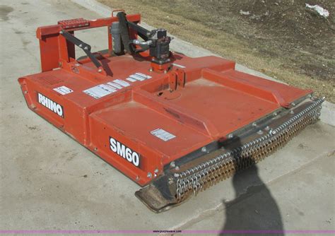 rhino sm60 skid steer mower|RHINO Shredder / Mower Attachments For Sale.